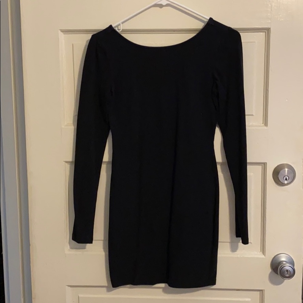 Black fitted dress